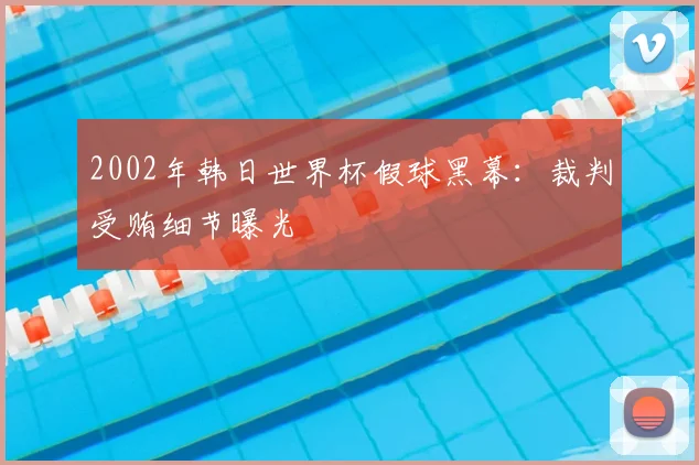 2002年韩日世界杯假球黑幕：裁判受贿细节曝光